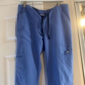 Figs men’s M scrub bottoms pants cargo light blue